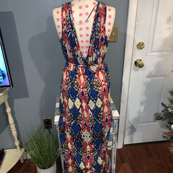 GORGEOUS PRINTED MAXI DRESS SZ XL - Picture 7 of 8